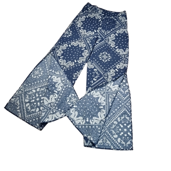 Le Lis Bandana Open Leg Beachy Boho Pants See ad - Ladies Small - Picture 3 of 5